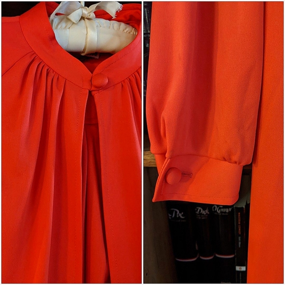 Vintage 70s orange/red jumpsuit - Picture 6 of 8
